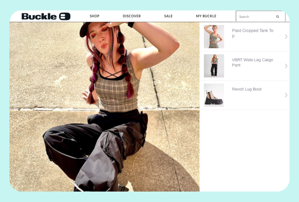 Click-to-buy user generated content from clothing brand Buckle